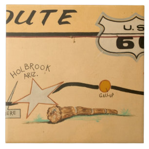 NA, USA, Arizona, Holbrook Route 66 Wandbild Fliese