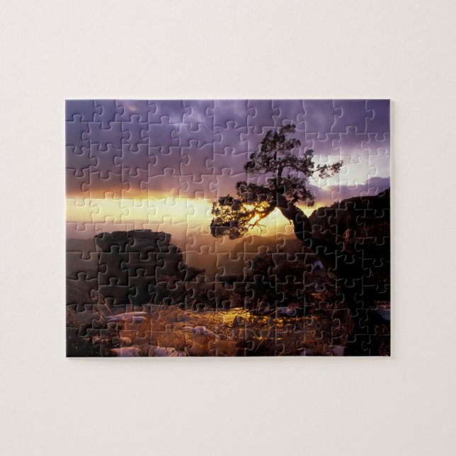 NA, USA, Arizona, Tucson, Sunset und Lone Puzzle (Horizontal)