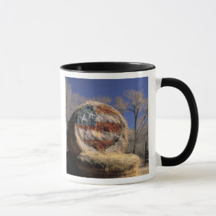 NA, USA, Colorado, Gunnison. Patriotische Heurolle Tasse