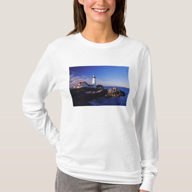 NA, USA, Maine. Leuchtturm Portland Head. T-Shirt (Vorderseite)