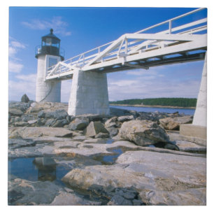 NA, USA, Maine, Port Clyde.  Marshallpunkt Fliese