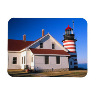 NA, USA, Maine. West Quoddy Leuchtturm in der Nähe Magnet