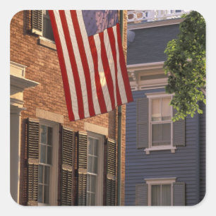NA, USA, Massachusetts, Nantucket Island, 2 Quadratischer Aufkleber