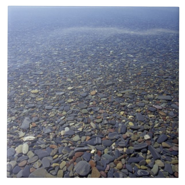 NA, USA, Montana, Glacier NP Rocks in Lake Fliese (Vorderseite)