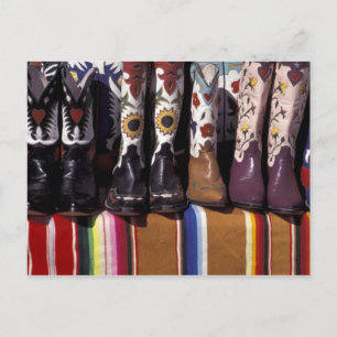 NA, USA, New Mexico, Santa Fe. Cowboystiefel Postkarte