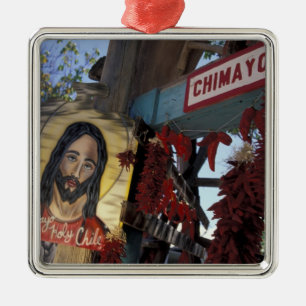 NA, USA, New Mexico, Santa Fe. Silbernes Ornament