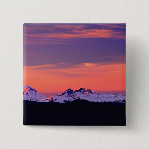 NA, USA, Oregon, The Three Sisters Mountains Button
