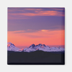 NA, USA, Oregon, The Three Sisters Mountains Magnet
