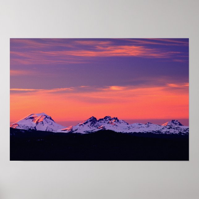 NA, USA, Oregon, The Three Sisters Mountains Poster (Vorne)