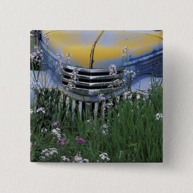 Na, USA, Ostwashington, alter LKW mit Button (Vorderseite)