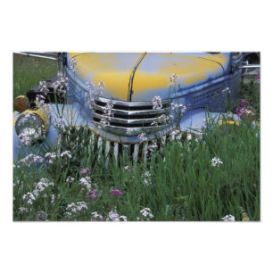 Na, USA, Ostwashington, alter LKW mit Fotodruck