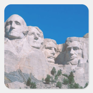 Na, USA, Sd, der Mount Rushmore. Quadratischer Aufkleber