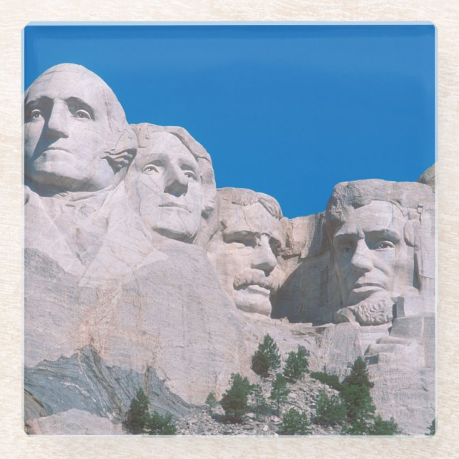 NA, USA, SD, Mount Rushmore Glasuntersetzer (Vorderseite)