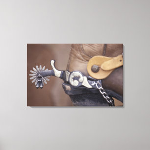 NA, USA, Texas, Lubbock Cowboy-Stiefel und Sporn Leinwanddruck
