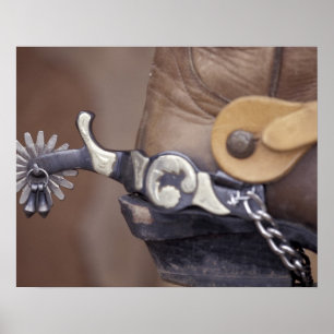 NA, USA, Texas, Lubbock Cowboy-Stiefel und Sporn Poster
