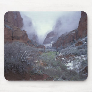 NA, USA, Utah, Zion NP, Frühlings-Schneesturm, Mousepad