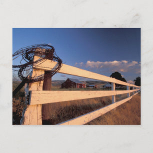 NA, USA, Washington, bei Walla Walla, Zaun, Postkarte