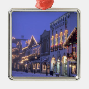 NA, USA, Washington, Leavenworth Hauptstraße Silbernes Ornament