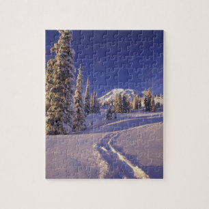 NA, USA, Washington, Mt. Rainier NP, Schneeschuh Puzzle