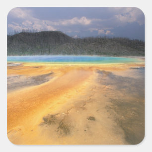 NA, USA, Wyoming, Yellowstone NP, Grand Quadratischer Aufkleber