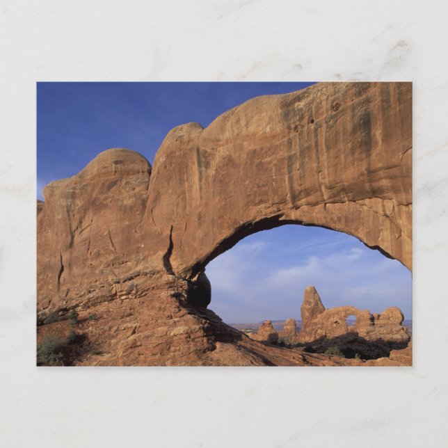 NA, Utah, Arches National Park. Doppelbogen Postkarte (Vorderseite)