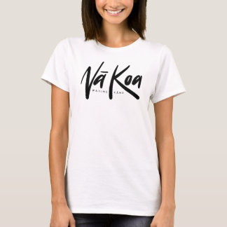 Na Wahine Koa T - Shirt (Schwarz auf Weiß)