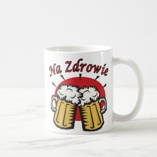 Na Zdrowie Toast mit Bier-Tasse Kaffeetasse