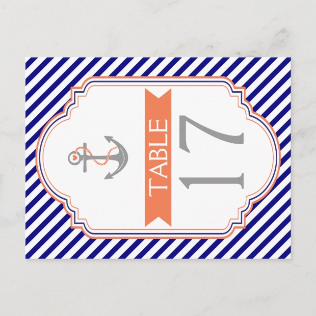 Naby Blue, Korallenhochzeit Tischnummer (Rückseite)