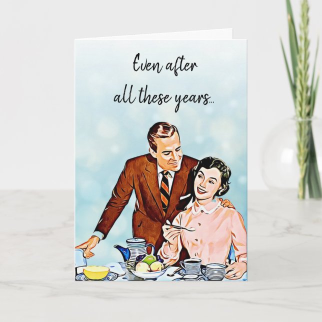 Nach all diesen Jahren Retro-Valentinstag Karte (Vorderseite)