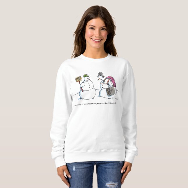 Nach Antarktika Frauen weißer Sweatshirt (Vorne ganz)