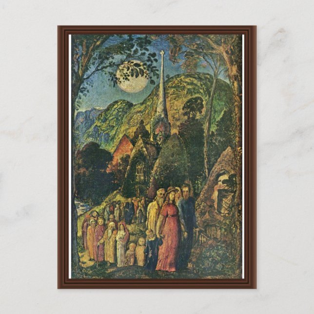 Nach dem Abend Service von Palmer Samuel Postkarte (Vorderseite)