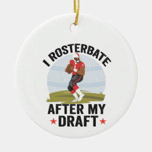 Nach dem Entwurf meines Funny Fantasy Football-Spi Keramik Ornament