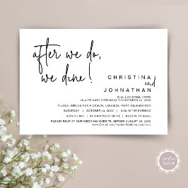 Nach dem Essen essen wir, Hochzeitsessen. Einladung