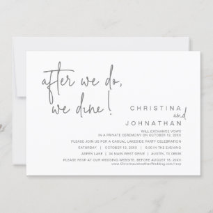 Nach dem Essen essen wir, Hochzeitsessen im Inv Einladung