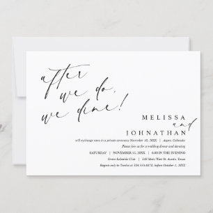 Nach dem Essen essen wir, Hochzeitsfeiern Einladung