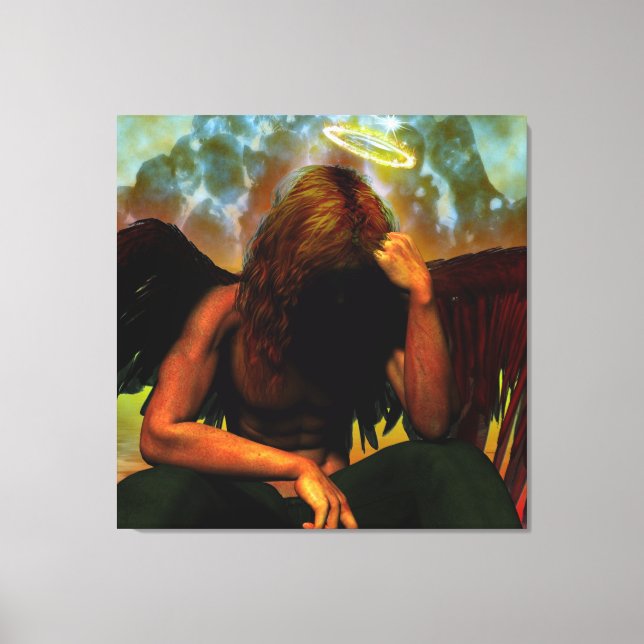 Nach dem Fall Fantasy Gotik Kunst Leinwanddruck (Vorderseite)