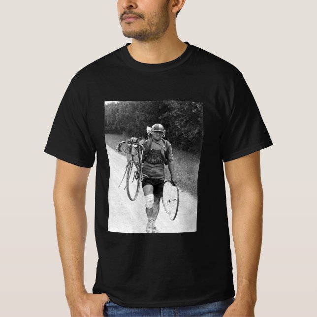 Nach dem Fall Giusto Cerutti 1928 Tour de France T-Shirt (Vorderseite)