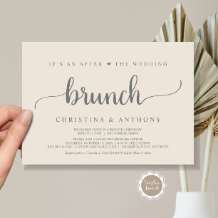 Nach dem Hochzeitsbrunch, rustikale Einladung