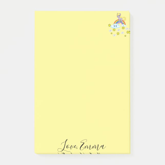 Nach dem it Noten Unicorn Regenbogen glückliche Wo Post-it Klebezettel (Vorderseite)