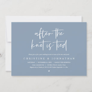 Nach dem Knoten gebunden, Elopement Post Hochzeit  Einladung