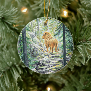 Nach dem Löwen - Keramik Ornament