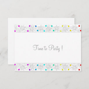 Nach dem Party Perlen und Spitzen-Regenbogen Einladung