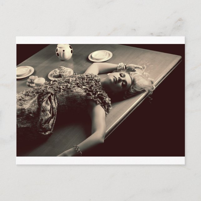 Nach dem Party Postkarte (Vorderseite)