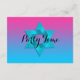 Nach dem Party Türkis zu Pink Ombre mit Star Einladung