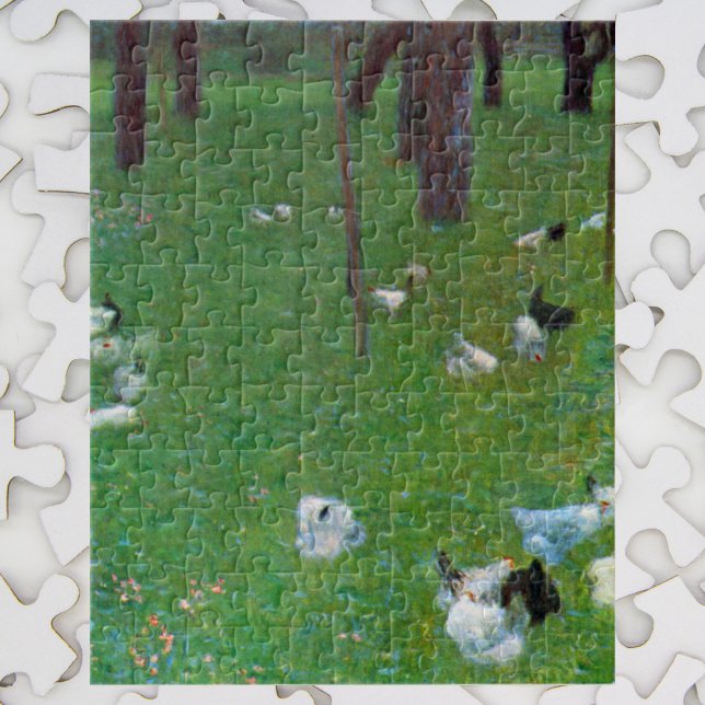 Nach dem Regen, Gartenhühner von Gustav Klimt Puzzle (Von Creator hochgeladen)