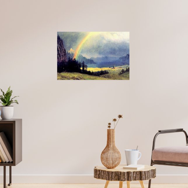 Nach dem Regen, Gemälde von Albert Bierstadt Poster (Wohnzimmer 3)