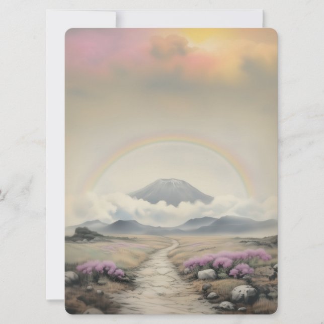 Nach dem Regen (Japanische Wasserfarbenlandschaft  (Vorderseite)