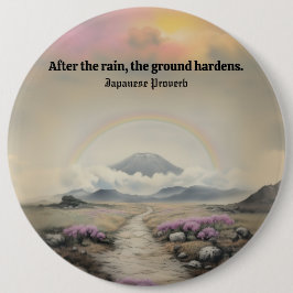 Nach dem Regen (Japanische Wasserfarbenlandschaft Button