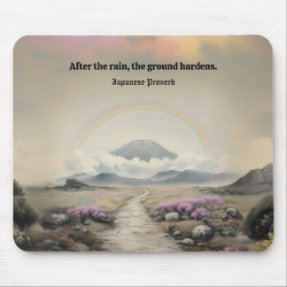 Nach dem Regen (Japanische Wasserfarbenlandschaft  Mousepad