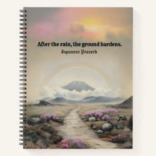 Nach dem Regen (Japanische Wasserfarbenlandschaft Notizbuch